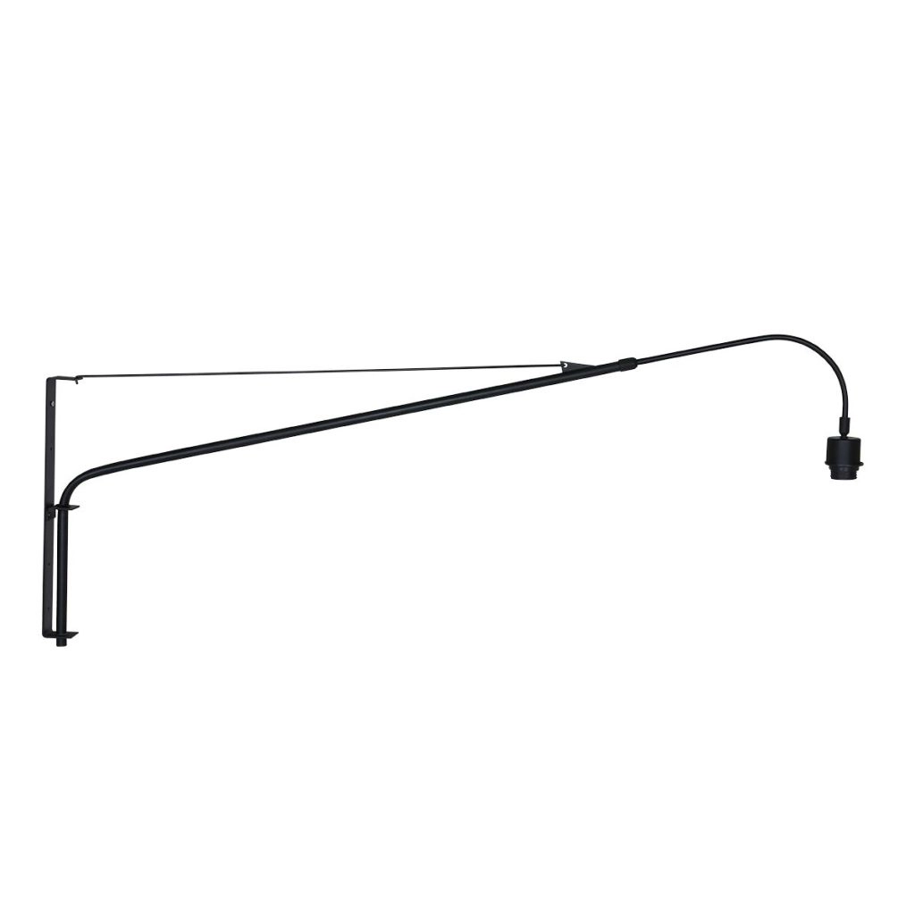 Wandlampe schwarz Vela Lino mit schwarzem Farbton Ø60 cm Steinhauer 8712746182507