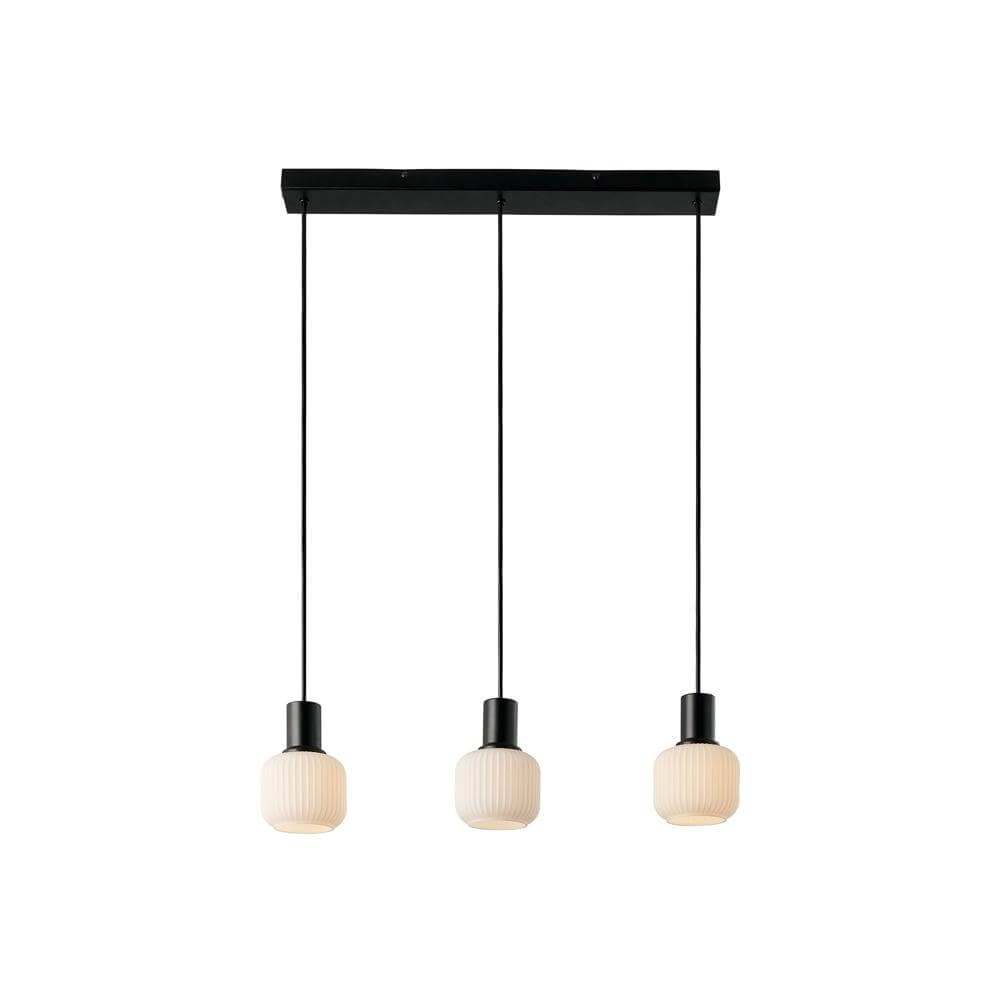 3-flammige Pendelleuchte Milford Schwarz-Weiß Nordlux 5704924018671