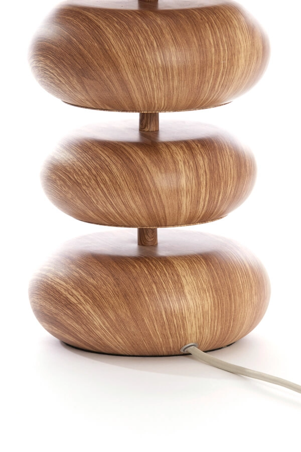 Tischlampe Danialo Holz mit Creme 60cm Light & Living 8717807756826
