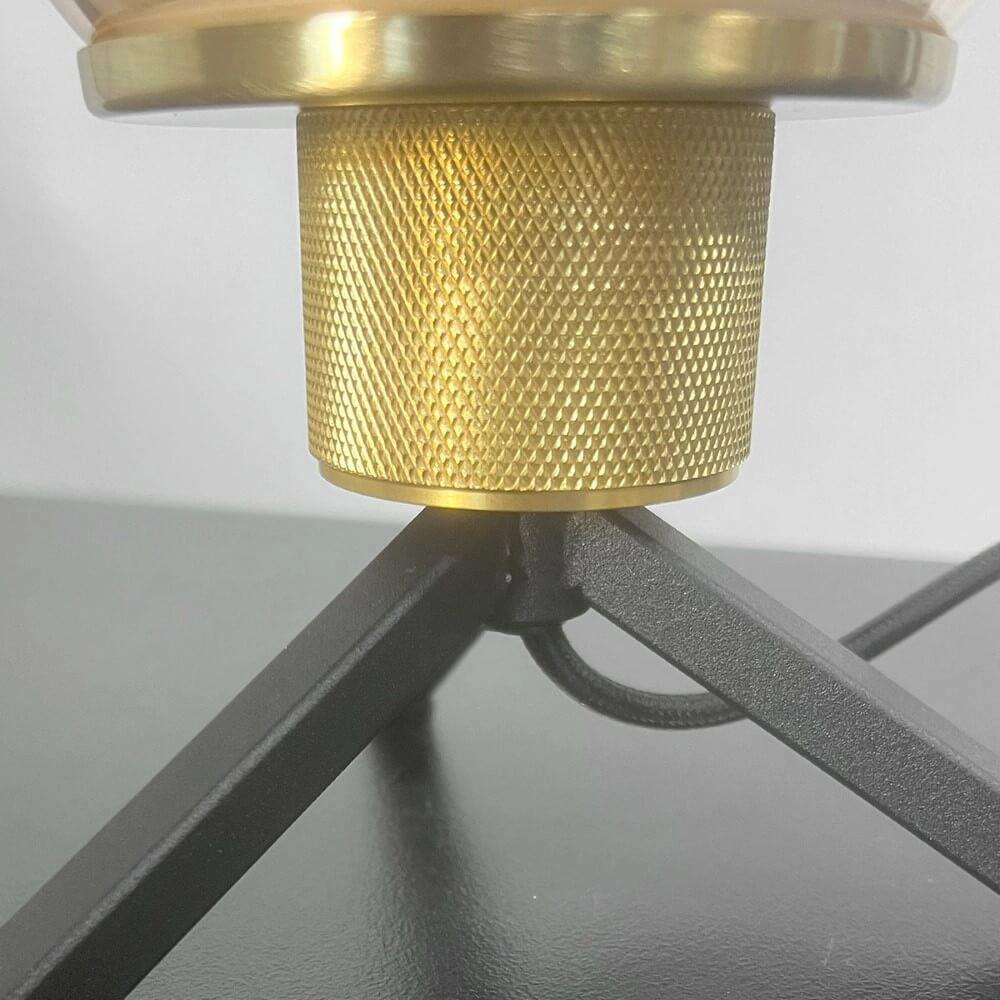 Tischlampe Reflexion Ø 22cm - mit bernsteinfarbenem Glas Steinhauer 8712746171006