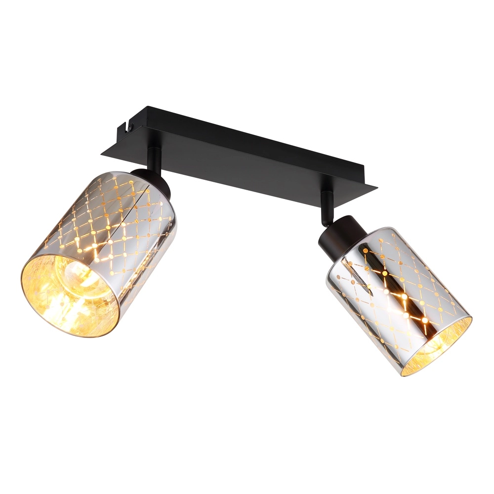 Design-Deckenlampe Alonso 2-Licht Schwarz