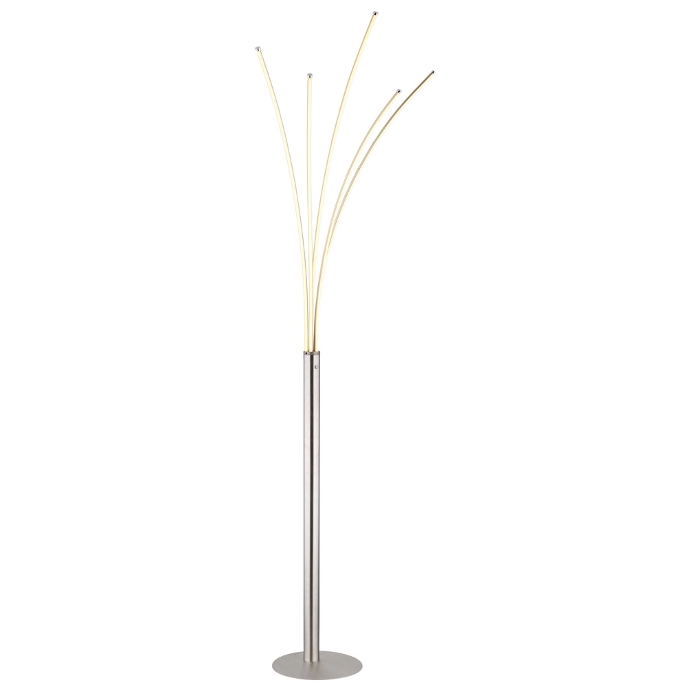 Moderne Stehlampe Bizzy Nickel