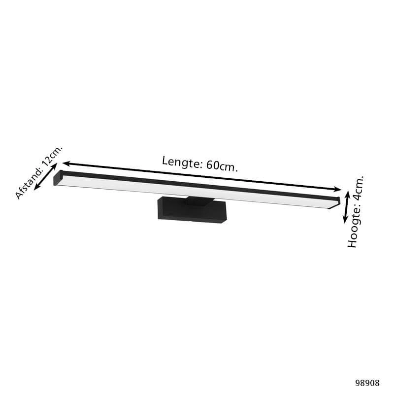 Spiegellampe Pandella 1 Badezimmer – IP44 – 60 cm Eglo 9002759989088