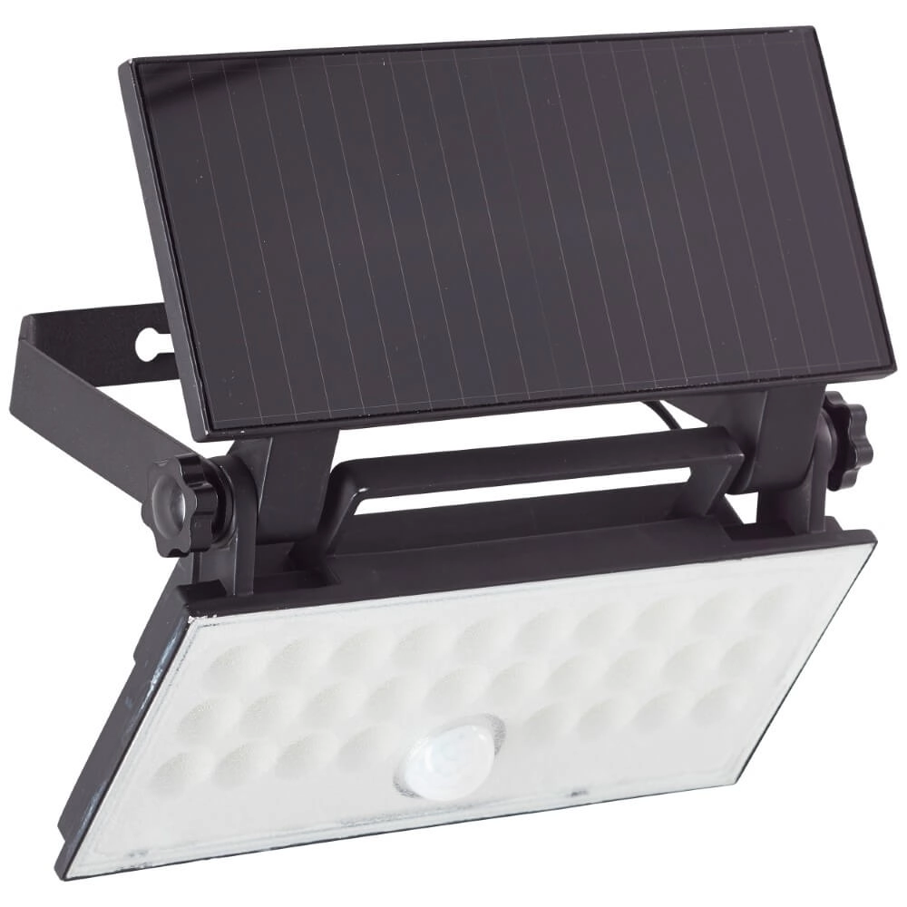 Schwarze Wandlampe Luton Solar- Brilliant 4004353437793