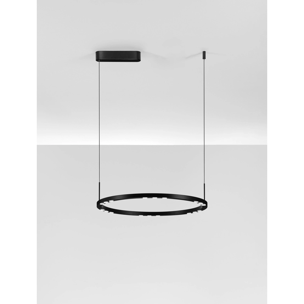 Schlanke Pendelleuchte Lunette schwarz Ø 660cm Lyora 5212017465191