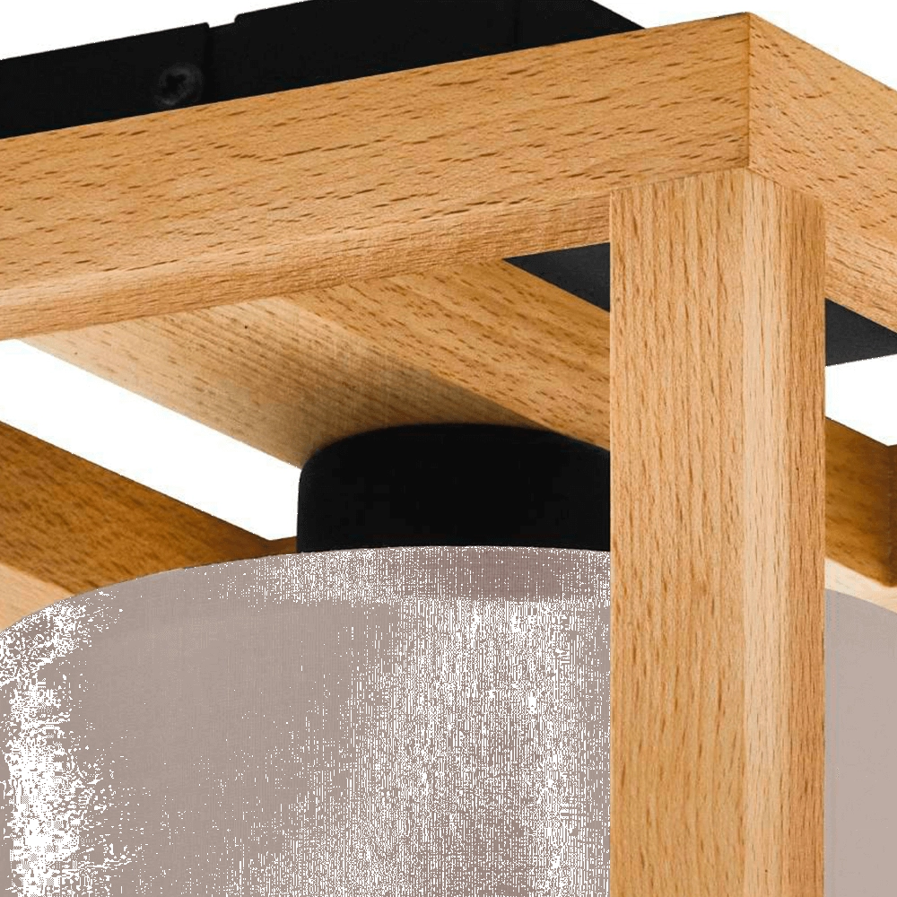 Deckenleuchte aus Holz Granados mit grauer Kapuze Stars of Light 9008606240180
