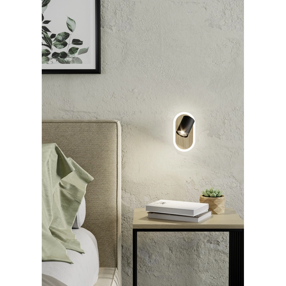 LED-Wandspot Rimbocchi Mit Holzoptik Eglo 9008606316519