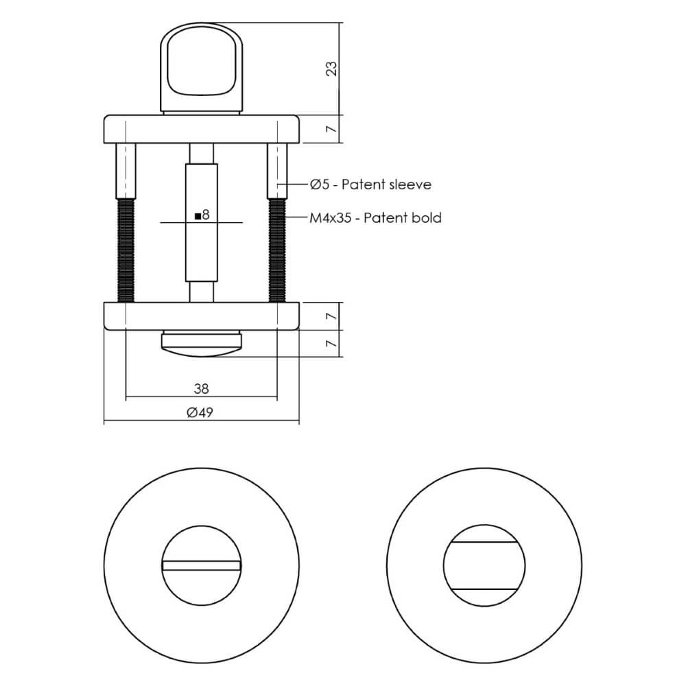 Runder WC-Verschluss Tira anthrazit Intersteel 8714186551042