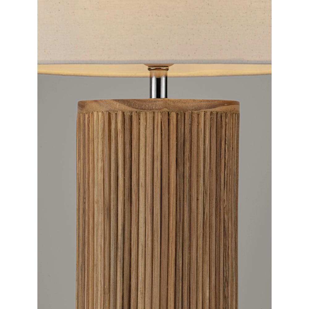 Tischlampe Nau Holz mit weißer Haube Lyora 5212017468284